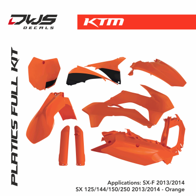 FULL KIT PLASTIC KTM SX/SXF 13-14 - ORANGE
SKU: AC 0016874.010 dws decals