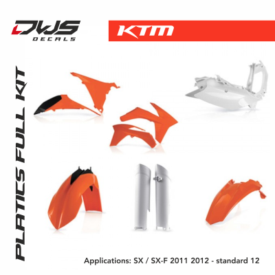 standard 12 plastics ktm dws decals