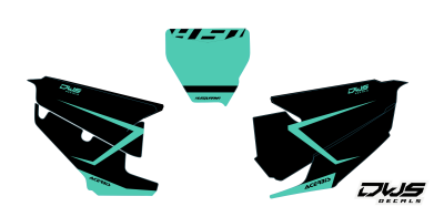Nummerset stickerset Husqvarna TC FC 125 250 350 450 450 2019 2020 Model 5 Gehele stickerset bestaande uit - Nummerset (5 delig) consisting off - numbers - side panels and front number DWS Decals dwsdecals stickerset nummers