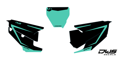 Nummerset stickerset Husqvarna TC FC 125 250 350 450 450 2019 2020 Model 5 Gehele stickerset bestaande uit - Nummerset (5 delig) consisting off - numbers - side panels and front number DWS Decals dwsdecals stickerset nummers