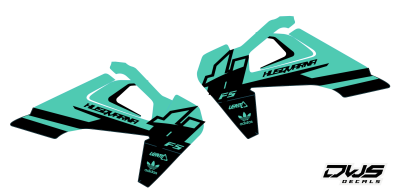 Radiaset stickerset Husqvarna TE FE 2020 model 1 set Gehele stickerset bestaande uit - Radiaset (6 delig) Radiatorkit consisting off: -6 decals radiator dwsdecals dws decals stickerset