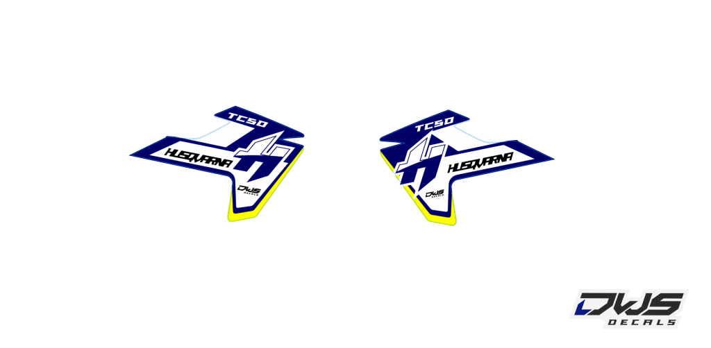 husqvarna tc 50 2017 2018 2019 2020 radia tank radiator shrouds decals dws seiten teille cross mx dirtbiker minime