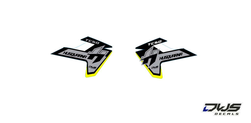 husqvarna tc 50 2017 2018 2019 2020 radia tank radiator shrouds decals dws seiten teille cross mx dirtbiker minime