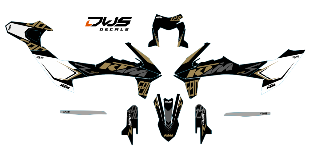 KTM 690 SMC R 2019 Gehele stickerset bestaande uit  Radiaset Nummerset Trimset DWS Decals DWSDecals