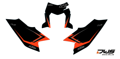 KTM 690 SMC R 2019 nrset model 2 2020 supermoto supermotard supermofools dws decals nummers number side panels mx dirtbike enduro cross