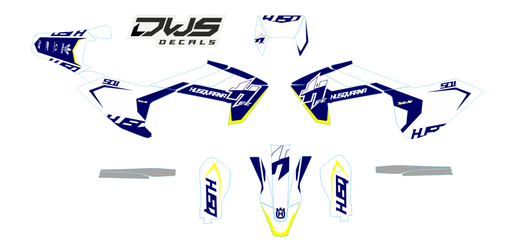 Husqvarna TE FE 2017 2018 2019 model 4 set - decals Radiator kit - decals side panels - decals Trimkit cross enduro mx suoermoto supermotard
