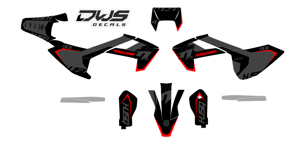 Husqvarna TE FE 2017 2018 2019 model 4 set - decals Radiator kit - decals side panels - decals Trimkit cross enduro mx suoermoto supermotard