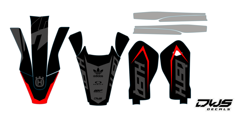 Trimset Husqvarna TE FE 2017 2018 2019 model 3
 
Gehele stickerset bestaande uit:


- voorspatbord sticker

- achterspatbord sticker

- achterbrug stickers

- voorpoot stickers

 

consisting off:


- decal front fender

- decal rear f