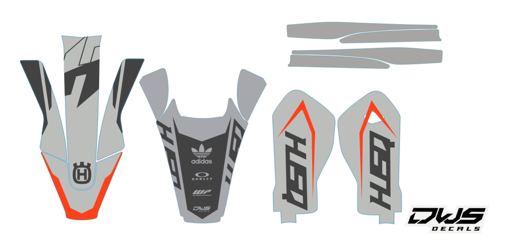 Trimset Husqvarna TE FE 2017 2018 2019 model 3
 
Gehele stickerset bestaande uit:


- voorspatbord sticker

- achterspatbord sticker

- achterbrug stickers

- voorpoot stickers

 

consisting off:


- decal front fender

- decal rear f