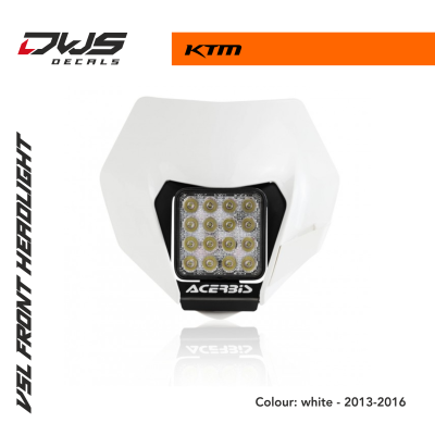 VSL HEADLIGHT MASK KTM 13 - 16- acerbis dws decals
