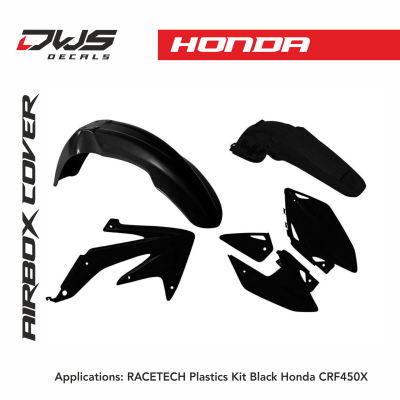 RACETECH Plastics Kit Black Honda CRF450X