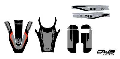 Husqvarna TC FC 2019 2020 decal stickerset cross mx dws decals radiator shrouds radia tank front fender rear fender swingarm fork covers gabelschutzer kotflugel voorspatbord