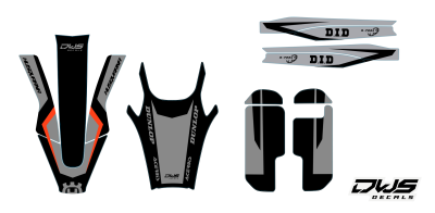 Husqvarna TC FC 2019 2020 decal stickerset cross mx dws decals radiator shrouds radia tank front fender rear fender swingarm fork covers gabelschutzer kotflugel voorspatbord
