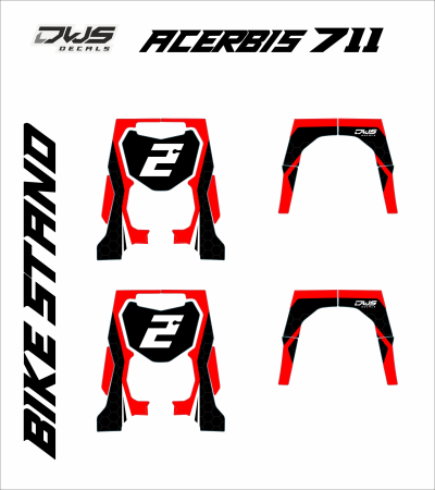 Bikestand decals bokje stickers acerbis dws decals red