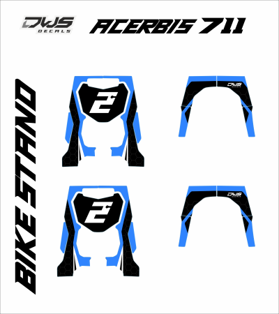 Bikestand decals bokje stickers acerbis dws decals blue