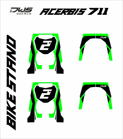 Bikestand decals bokje stickers acerbis dws decals green
