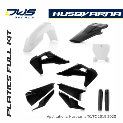 husqvarna plastics acerbis black and white tc fc 2019 2020 dws decals