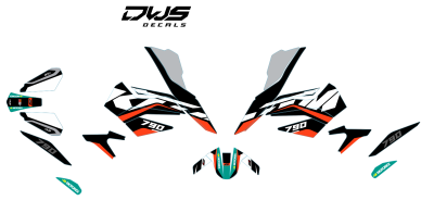 KTM 790 Duke 2018 2019 2020 model 1 dws decals