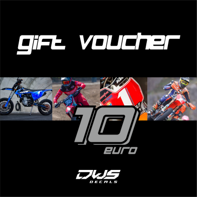 gift voucher 10 ten euro dws decals kadobon gift card