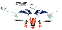 ktm sx sxf 2019 2020 2021 125 250 350 450 500  radiator shrouds - 2 sides decals

- number kit : front    2 side panels decals

- trim kit: rear fender decal   front fender decal   swing arm decals    fork covers decals dws decals smf new supermotard 