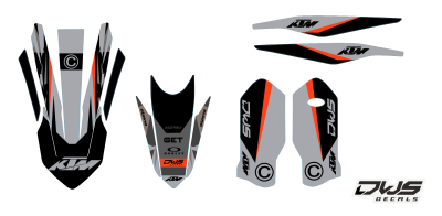 Complete decal kit stickerset ktm sx sx-f exc tpi 125 150 exc f 250 350 450 2020 side exc panel radiator shrouds front fender rear fender fork protectors swingarm nummers nummern radiator delen kappenvoorspatbord achterspatbord brug stickers voorpootbesch