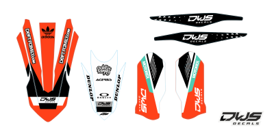 Complete decal kit stickerset ktm sx sx-f exc tpi 125 150 exc f 250 350 450 2020 side exc panel radiator shrouds front fender rear fender fork protectors swingarm nummers nummern radiator delen kappenvoorspatbord achterspatbord brug stickers voorpootbesch
