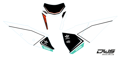 ktm exc exc-f 2019 2020 2021 125 250 350 450 500 nummerntafel number kit : front    2 side panels decals decals dws decals smf new supermotard cross mx