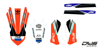 Complete decal kit stickerset ktm sx sx-f exc tpi 125 150 exc f 250 350 450 2020 side exc panel radiator shrouds front fender rear fender fork protectors swingarm nummers nummern radiator delen kappenvoorspatbord achterspatbord brug stickers voorpootbesch