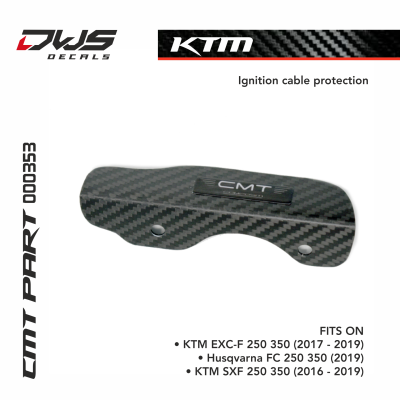ktm carbon carbonnen ignition cable protection kabel beschermer 2019 dws decals cmt COD #: 000353 FITS ON • KTM EXC-F 350 (2017 - 2019) • KTM EXC-F 250 (2017 - 2019) • Husqvarna FC 350 (2019) • Husqvarna FC 250 (2019) • KTM SXF 25