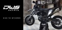 Complete stickerset decalset Decore Husqvarna Supermoto SM 701 2016 2017 2018 komplette Decore DWS decals MX graphics graphix aufklebe front fender rear fender side panels numbers fork protectors trimset nummerset radia radiatorscoops kotflugel gabelgesch