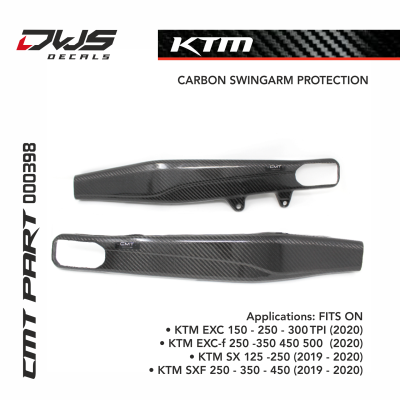 CARBON SWINGARM PROTECTION for KTM SXF 350 2019 - 2020 dws decals
