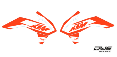 KTM grey sxf sx exc 2013 2014 2015 2016 grey grijs grau radia radiator shrouds seitenteile tank decore stickers decals