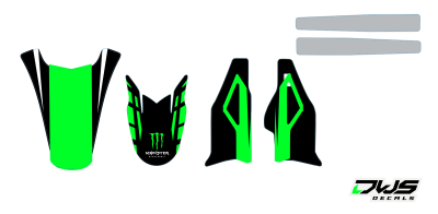 Trimset Kawasaki KX 125 250 2003 2004 2005 2006 2007 2008 2009 2010 2011 2012 Model 2Decals dekor design graphics aufklebe stickerset nummerset dws mx