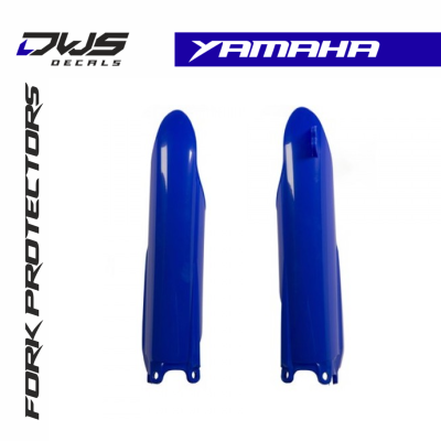 LOWER FORK COVERS YAMAHA YZ 125/250 08-14   YZF 08-09 - BLUE DWS Decals dwsdecals