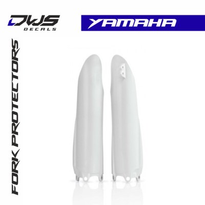 LOWER FORK COVERS YAMAHA YZ 125/250 08-14   YZF 08-09 - BLACK DWS Decals dwsdecals