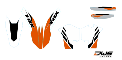Trimset KTM EXC 2008 2009 2010 2011Decals  dekor  design graphics aufklebe stickerset nummerset dws mx