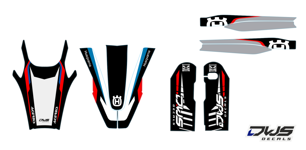 Trimset Husqvarna TC FC 2020 model 20

 
Gehele stickerset bestaande uit:
- voorspatbord sticker

- achterspatbord sticker

- achterbrug stickers

- voorpoot stickers

 

consisting off:
- decal front fender

- decal rear fender

- deca