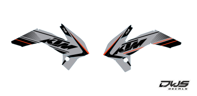 Radiaset KTM SX 85 2013/2017 Model 2 dws decals grey 