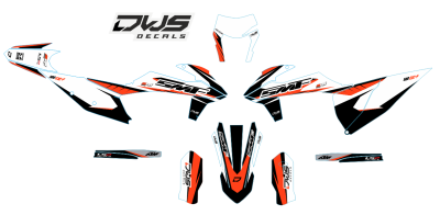 Volledige stickerset KTM 2017/2018/2019 SMF
 
125 XC-W - 150 XC-W - 250 EXC - 350 EXC- 250 EXC F - 350 EXC-F - 450 EXC- F - 500 EXC-F
Gehele stickerset bestaande uit
- Radiaset (8 delig)
- Nummerset (4 delig)
- Trimset (8 delig)



Whole Decals 