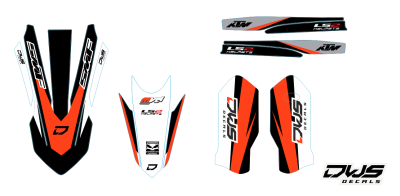 Trimset KTM EXC 125 150 250 350 450 2020 Model 25
Trimset bestaande uit: 
- Voorspatbord sticker - 3 delig
- Achterspatbord sticker - 3 delig
- Voorvorkbeschermer stickers - 2 delig
- Brugstickers - 2 delig

 

trimkit consisting off:

- front 