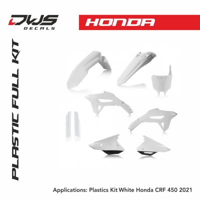 Honda crf 450 2021 plastic kit DWS decals Honda stickerset decals grapichs