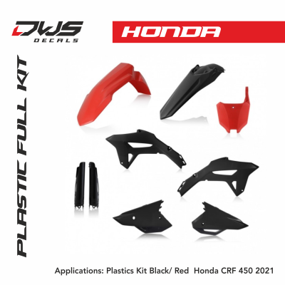 Honda crf 450 2021 plastic kit DWS decals Honda stickerset decals grapichs