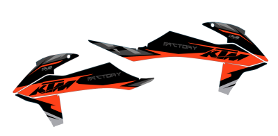 Radiaset KTM SX-F SX 125 150 250 350 450 2016/2017 Model 1
Radiaset bestaande uit
- 2 radiastickers (6-delig)