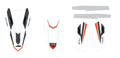 Trimset KTM SX-F SX 125 150 250 350 450 2016/2017 Model 2
Trimset bestaande uit:
- Voorspatbord sticker
- Achterspatbord sticker (3 delig)
- Voorvorkbeschermer stickers - (2 delig)
- Brugstickers - (2 delig) dws decals grapichs plastics motocross dir