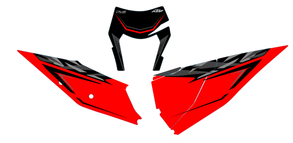 Nummerset KTM SX-F SX 125 150 250 350 450 2016/2017 Model 1
Nummerset bestaande uit
- Voornummer en zijnummers (5 delig)