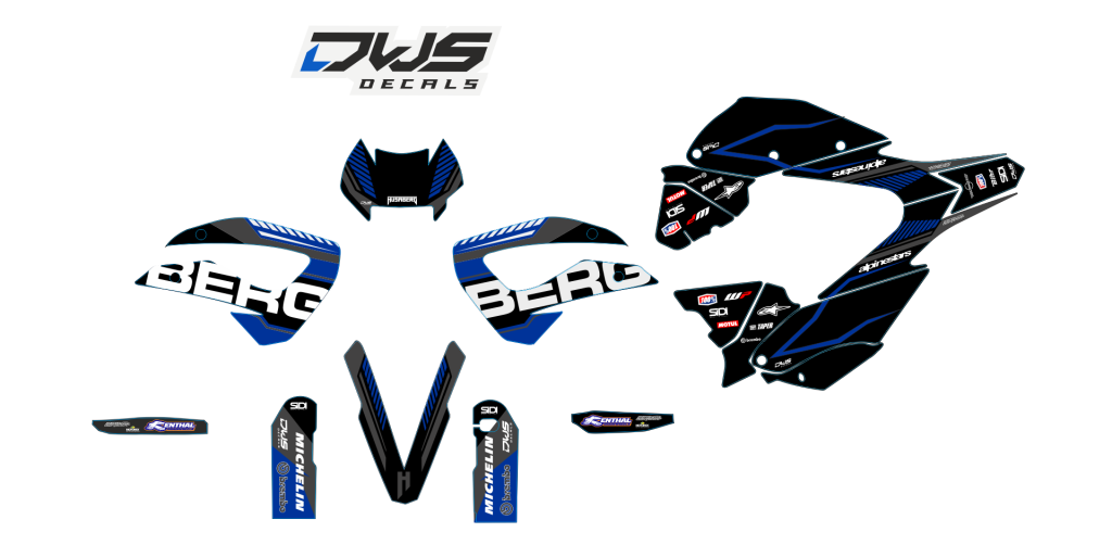 Complete Stickerset Husaberg FE 390 450 570 2009 2010 2011 2012 Decals dekor decore design graphics aufklebe stickerset nummerset dws mx