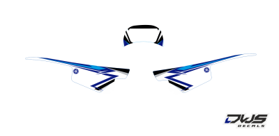 Nummerset Yamaha PW 50 2007 2008 2009 2010 2011 2012 2013 blauw blue blau model 1Decals dekor design graphics aufklebe stickerset nummerset dws mx