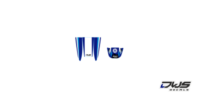 Trimset Yamaha PW 50 2007 2008 2009 2010 2011 2012 2013 blauw blue blau model 1Decals dekor design graphics aufklebe stickerset nummerset dws mx