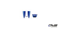 Trimset Yamaha PW 50 2007 2008 2009 2010 2011 2012 2013 blauw blue blau model 1Decals dekor design graphics aufklebe stickerset nummerset dws mx