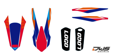 Trimset KTM SX SX-F 125 150 250 350 450 2016 Model 4 Decals dekor design graphics aufklebe stickerset nummerset dws mx